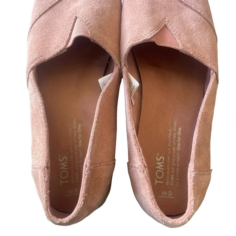 Toms Pink Suede Espadrilles